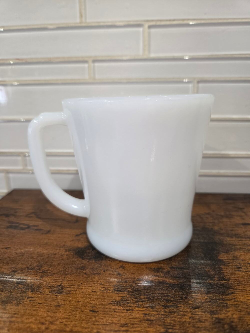 Vintage Fireking Milk Glass Coffee Mug Glows